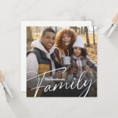 Eenvoudige aangepaste gezinsfoto kaart (Voorkant / Achterkant in situ)