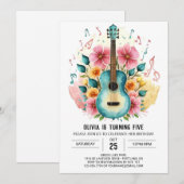 Eenvoudige aangepaste gitaar Verjaardag Kaart (Voorkant / Achterkant)