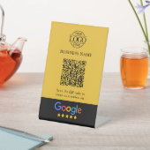 Eenvoudige Aangepaste Google Reviews QR-code Zakel Reclamebord Met Voetstuk (Insitu)