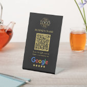 Eenvoudige Aangepaste Google Reviews QR-code Zakel Reclamebord Met Voetstuk (Insitu)