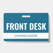 Eenvoudige aangepaste ID-kaart voor hotelreception Badge (Voorzijde)
