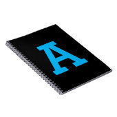 Eenvoudige aangepaste Initiaal letter effen kleur Notitieboek (Rechterzijde)