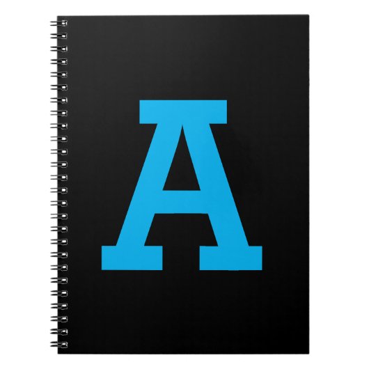 Eenvoudige aangepaste Initiaal letter effen kleur Notitieboek (Voorkant)