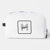 Eenvoudige aangepaste Initiaal naam Button Toilettasje (Voorkant)