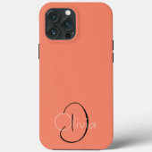 Eenvoudige aangepaste Initialen Case-Mate iPhone Case (Achterkant)