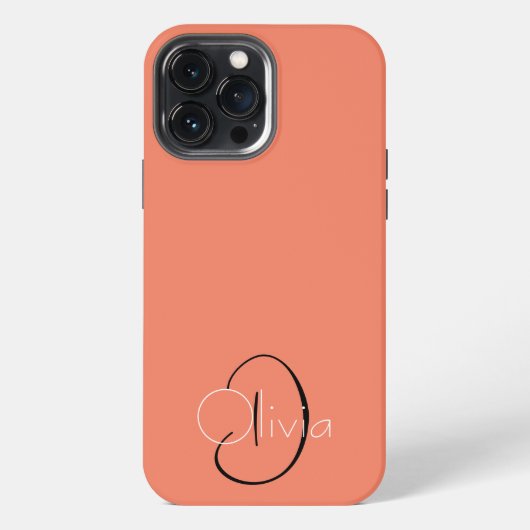 Eenvoudige aangepaste Initialen iPhone Hoesje (Achterkant)