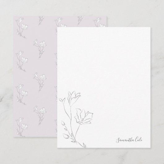 Eenvoudige, aangepaste Kaart voor geblazen briefpa Notitiekaartje (Voorkant / Achterkant)