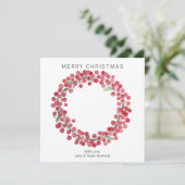 Eenvoudige, aangepaste kerstkaart voor Waterverf (Staand voorkant)