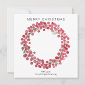 Eenvoudige, aangepaste kerstkaart voor Waterverf (Voorkant)