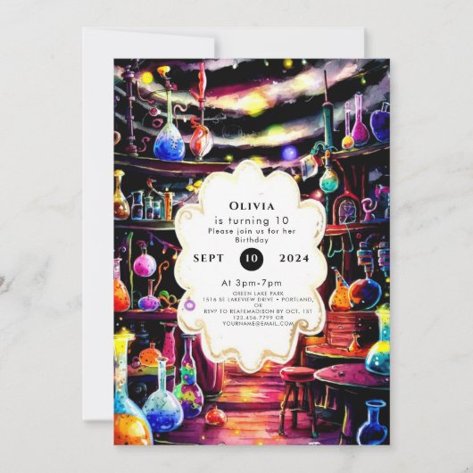 Eenvoudige Aangepaste Kinderwetenschapper Verjaard Kaart (Voorkant)