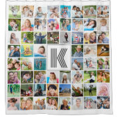 Eenvoudige aangepaste kleur voor fotocollage van 6 douchegordijn (Voorkant)