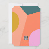 Eenvoudige aangepaste kleuren Modern Retro Boorcod Kaart (Achterkant)