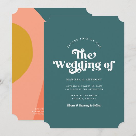 Eenvoudige aangepaste kleuren Modern Retro Boorcod Kaart (Voorkant / Achterkant)