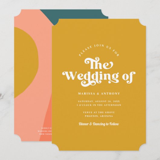 Eenvoudige aangepaste kleuren Modern Retro Boorcod Kaart (Voorkant / Achterkant)