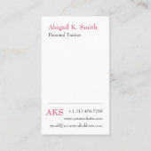 Eenvoudige aangepaste kleuren voor standaard vormi visitekaartje (Achterkant)