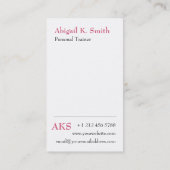 Eenvoudige aangepaste kleuren voor standaard vormi visitekaartje (Achterkant)