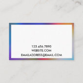 Eenvoudige aangepaste kleurengradiënt visitekaartje (Achterkant)