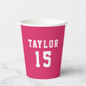 Eenvoudige aangepaste kleurvariatie papieren beker (Achterkant)