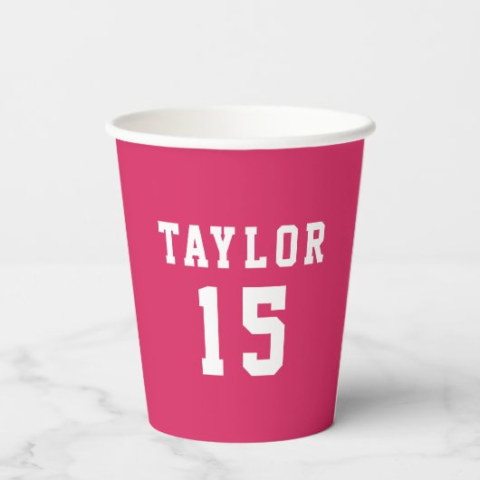 Eenvoudige aangepaste kleurvariatie papieren beker (Achterkant)