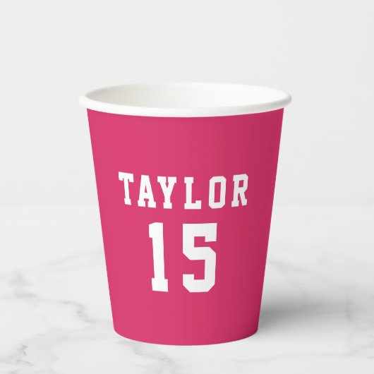 Eenvoudige aangepaste kleurvariatie papieren beker (Voorkant)