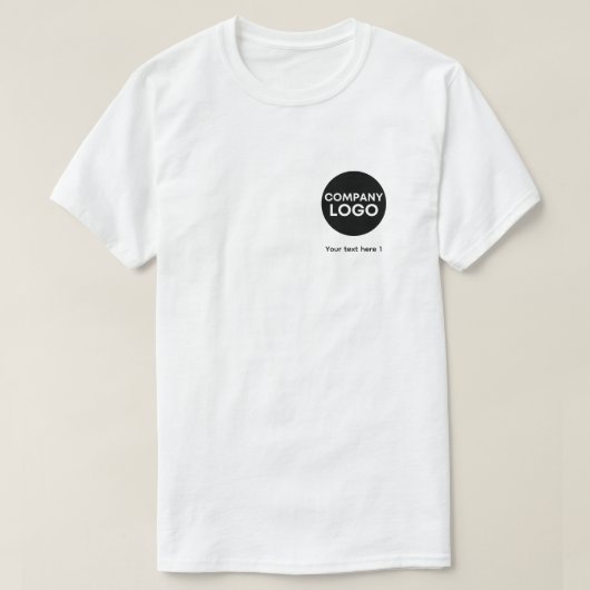 Eenvoudige aangepaste Logo en Tekst Promotionele Z T-shirt (Design voorkant)