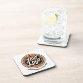 Eenvoudige Aangepaste Logo en Tekst Zakelijk Bier Onderzetter (Rechterzijde)