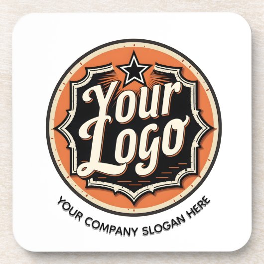 Eenvoudige Aangepaste Logo en Tekst Zakelijk Bier Onderzetter (Voorkant)