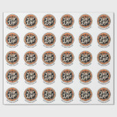 Eenvoudige Aangepaste Logo en Tekst Zakelijk Cadeaupapier (Vlak)