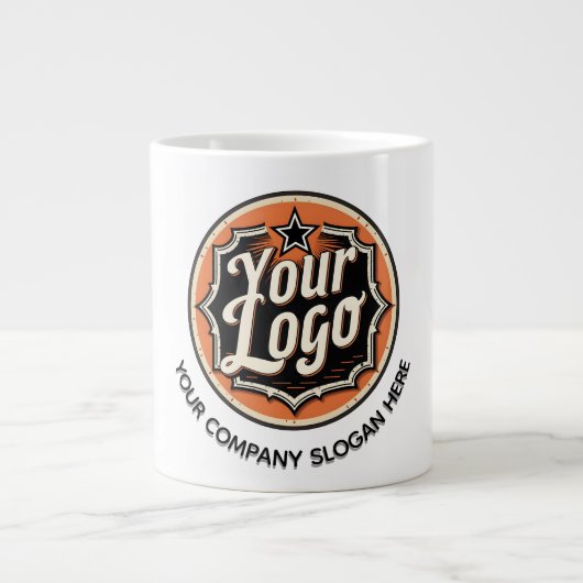 Eenvoudige Aangepaste Logo en Tekst Zakelijk Grote Koffiekop (Voorkant)
