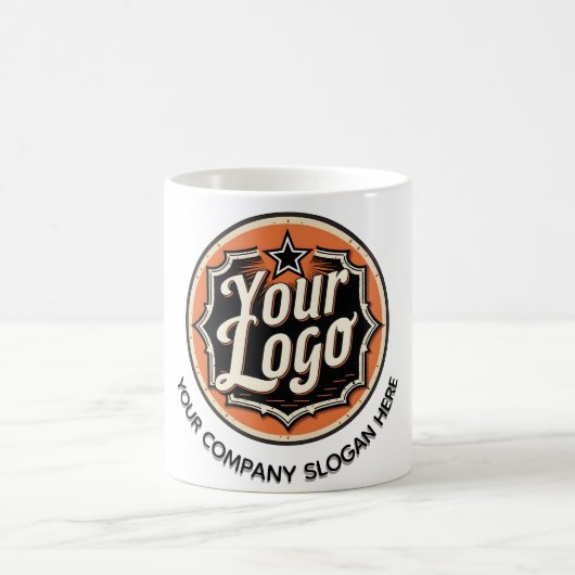 Eenvoudige Aangepaste Logo en Tekst Zakelijk Koffiemok (Center)