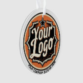 Eenvoudige Aangepaste Logo en Tekst Zakelijk Ornament (voorkant)