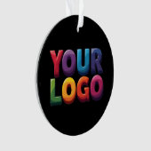 Eenvoudige Aangepaste Logo en Tekst Zakelijk Ornament (voorkant)