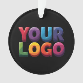 Eenvoudige Aangepaste Logo en Tekst Zakelijk Ornament