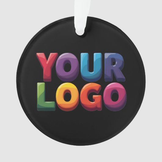 Eenvoudige Aangepaste Logo en Tekst Zakelijk Ornament (voorkant)