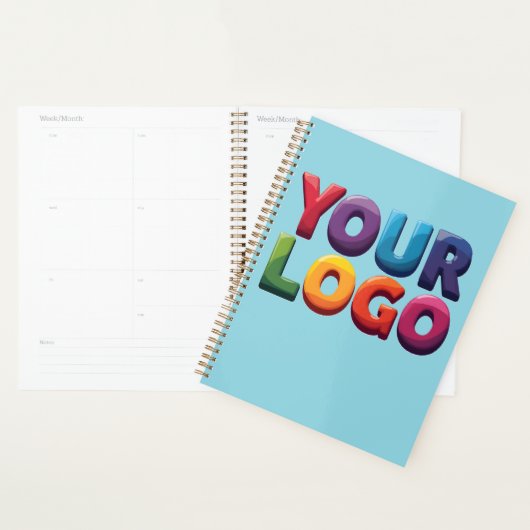 Eenvoudige Aangepaste Logo en Tekst Zakelijk Planner (Display)