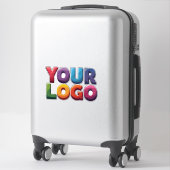 Eenvoudige Aangepaste Logo en Tekst Zakelijk Sticker (Koffer)