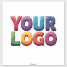 Eenvoudige Aangepaste Logo en Tekst Zakelijk Sticker