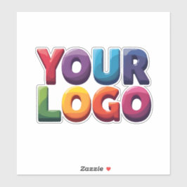 Eenvoudige Aangepaste Logo en Tekst Zakelijk Sticker