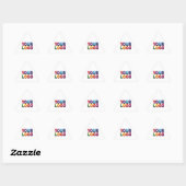 Eenvoudige Aangepaste Logo en Tekst Zakelijk Sticker (Vel)