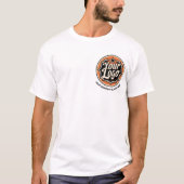 Eenvoudige Aangepaste Logo en Tekst Zakelijk T-shirt (Voorkant)