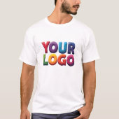 Eenvoudige Aangepaste Logo en Tekst Zakelijk T-shirt (Voorkant)