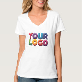 Eenvoudige Aangepaste Logo en Tekst Zakelijk T-shirt