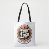 Eenvoudige Aangepaste Logo en Tekst Zakelijk Tote Bag (Voorkant)