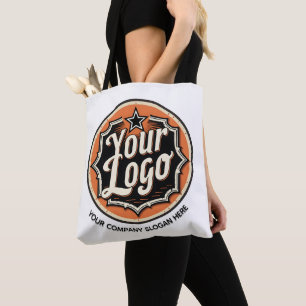 Eenvoudige Aangepaste Logo en Tekst Zakelijk Tote Bag