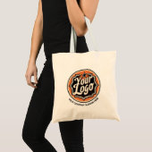 Eenvoudige Aangepaste Logo en Tekst Zakelijk Tote Bag (Voorkant (product))