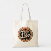 Eenvoudige Aangepaste Logo en Tekst Zakelijk Tote Bag (Achterkant)