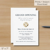 Eenvoudige aangepaste Logo Grand Opening Kaart