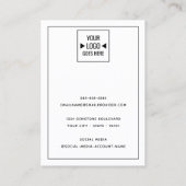 Eenvoudige aangepaste Logo juwelenweergave Kaart Visitekaartje (Achterkant)