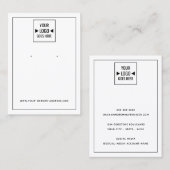 Eenvoudige aangepaste Logo juwelenweergave Kaart Visitekaartje (Voorkant / Achterkant)