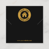 Eenvoudige, aangepaste Logo-Ketting voor racelet-k Vierkante Visitekaartje (Voorkant)